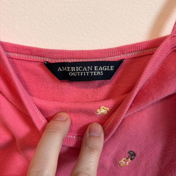 Vintage pink floral tank top blouse - Picture 2 of 3